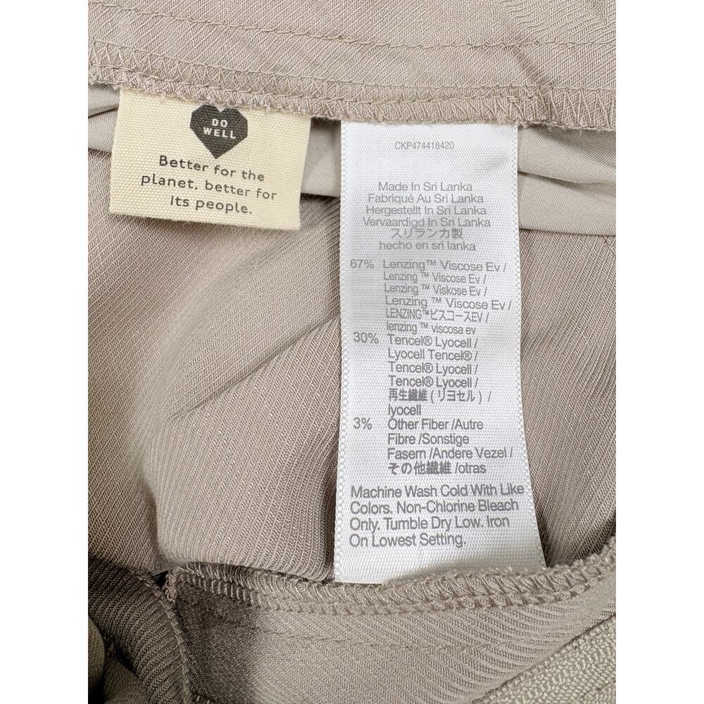Madewell Wide Leg Pleated Trouser Pants 10 Khaki TENCEL Capsule Minimalist Luxe - Picture 15 of 15